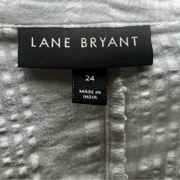 Lane Bryant White Long Sleeve Embroidered Boho Blouse Top (Size 24W) - Picture 5 of 6